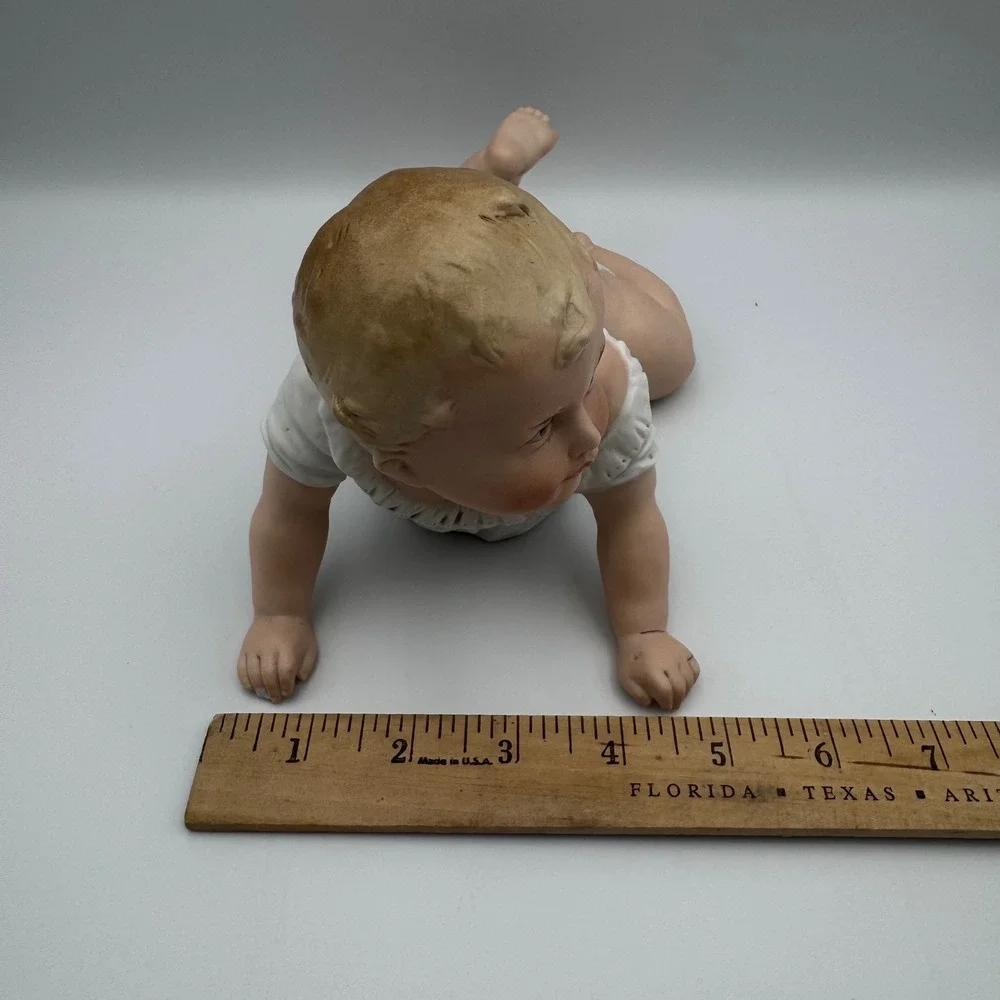 Vintage Gerbruder Heubach Porcelain Bisque Baby Dolls Set German Figurines 1900s